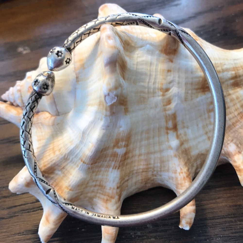 Sterling Jamaican Bangle Bracelet